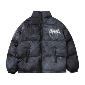 Veste d'hiver rembourrée en coton OEM Vestes à bulles dégradées pour hommes conception personnalisée impression par sublimation complète - Product Image 3