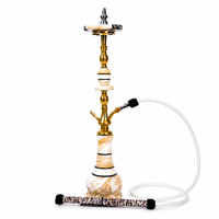 Chicha ovale en marbre – Chicha artisanale de luxe en marbre et laiton massif