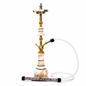 Marble Slim Tower Hookah – Luxury Marble & Stainless Steel Handmade Shisha - Product Image 1