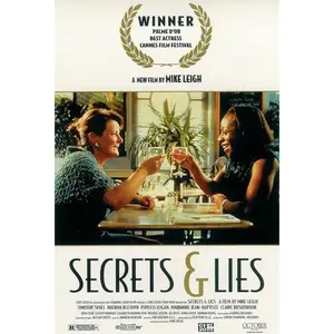 Affiche vinyle « Secrets et mensonges » style défilant, techniques d'impression offset et numérique pour la décoration - Product Image 1