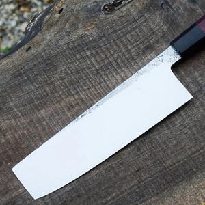 มีดเชฟทำมือขนาด 9 นิ้ว ทำจากเหล็กกล้าไร้สนิม พร้อมปลอกหนังสุดพิเศษ ด้ามจับสวยงาม ปรับแต่งได้ - Product Image 5