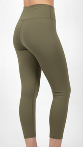 <b>Women</b> High Waist <b>Khaki</b> Moss Gym <b>Leggings</b> Custom OEM Compression Yoga Pants Fitness Activewear - Product Image 5