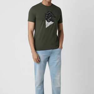 Logotipo personalizado 300GSM hombres Streetwear Box Cut Tee Heavyweight recortada superior gráfico de algodón de gran tamaño Boxy Fit camiseta - Product Image 5