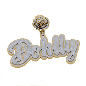 Pendentif et breloque en diamant de laboratoire authentique en or 14 carats couleur E ronde coupe brillante bijoux certifiés de qualité supérieure bijoux Hip Hop - Product Image 5