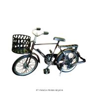 Vélo vintage miniature en métal de haute qualité avec panier | Modèle de vélo artisanal de collection décoratif