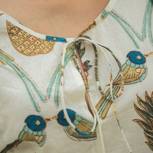 Patrón impreso de tendencia Ropa de mujer Blusas camisas y Tops en tela de algodón Artículo elegante para artículos de tops de primavera y verano - Product Image 4