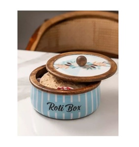 Boîte à roti ronde en bois personnalisée pour la cuisine, décoration en bois indien, 100% naturel, qualité d'exportation en Inde - Product Image 2