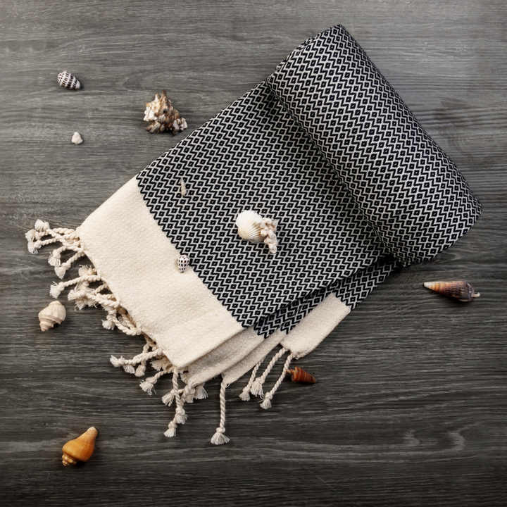 Pestimal Recycled Cotton Beach Bath Towel Medium  Woven Technique for Home Use