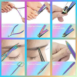 Set de Manicura y Pedicura, 12 Piezas, Kit de Acero Inoxidable, Kit Profesional de Cuidado de Uñas, Limas, Tijeras, Herramientas 2025 - Product Image 3