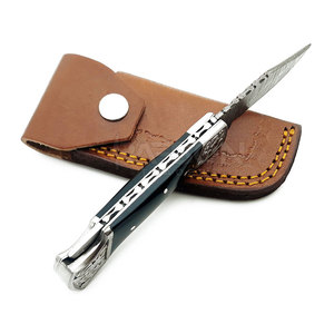 Cuchillo de caza de Damasco de alta calidad para aventuras al aire libre y uso de supervivencia personalizable soporte DIY de grado OEM - Product Image 6
