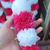 Nieuwe oranje plastic handgemaakte kunstmatige goudsbloemenkrans Indiase bruiloft feest Halloween afstuderen Vaderdag bloemen