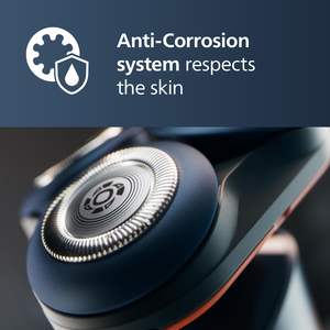 Rasoir électrique orange pour usage humide et sec avec triple lame, charge rapide, étanche IPX7, rasoir rotatif de remplacement lavable - Product Image 6