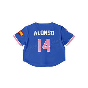 Camiseta Deportiva Corta para Mujer, Ligera, Transpirable, Estilo Béisbol, Cómoda y Elegante, Ropa Deportiva Informal - Product Image 3