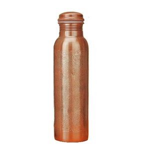 Nueva botella de agua de cobre esmaltada con estilo, diseño Floral vibrante, duradera, a prueba de fugas, respetuosa con el medio ambiente, bebida de bienestar inspirada en Ayurveda - Product Image 5