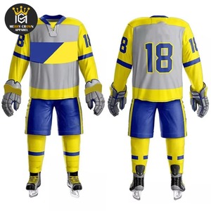 เสื้อฮอกกี้น้ำแข็งสำหรับผู้ชายเสื้อปักชื่อของคุณเองเย็บชุดฮ็อกกี้น้ำแข็ง - Product Image 2