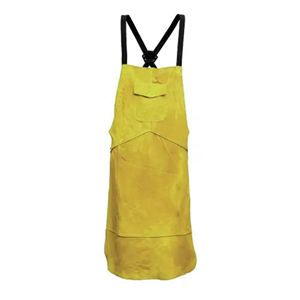 Delantal sin mangas de cuero de vaca de calidad superior, Protección corporal Industrial duradera, resistencia al fuego, características de calor por chispa - Product Image 5