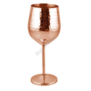 Juego de 3 copas de vino martillado de acero inoxidable Accesorios para bebidas premium - Product Image 2