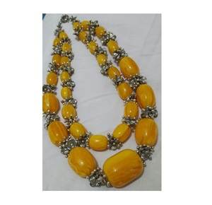 Prix de gros de qualité à l'exportation Collier de perles en résine faites à la main Modèle de pierres en résine de l'Inde-Vente en gros - Product Image 1