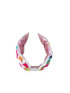 Premium Satin Fabric Base Beaded Floral Headband Artisan Satin <b>Hairband</b> Colorful Floral Motifs Girls and Women Headbands 2026 - Product Image 4