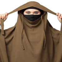 Gaun Abaya Maxi Formal Sutra 100% Islami Alami Ramah Lingkungan Bahan Chiffon Lurus Sederhana untuk Wanita Dewasa Grosir Tradisional Arab