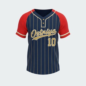 Camiseta de Béisbol y Sóftbol de Manga Corta con Dos Botones, Transpirable, de Secado Rápido, Cuello en V, Ropa Deportiva Unisex, Logotipo Personalizado, Precio Económico - Product Image 2