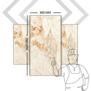 อักเนสโกลด์ - กระเบื้องปูพื้นและผนังพอร์ซเลนวิทริฟายด์ขนาด 80 x 160 ซม. สำหรับตกแต่งภายในห้องน้ำ ห้องสุขา ประเทศอินเดีย ลดราคาพิเศษ - Product Image 1