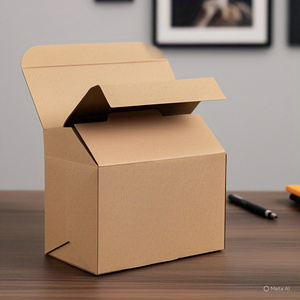 กระดาษคราฟท์กระดาษเคลือบเงาแบบใช้แล้วทิ้งงานหัตถกรรมกล่องกระดาษสองชั้นกล่องกระดาษลูกฟูกสำหรับจัดส่งนาน - Product Image 3