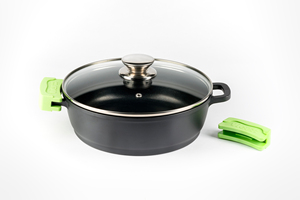 24Cm Die-Cast Aluminium Casserole Heavy Aluminum <b>Saucepans</b> With Full <b>Induction</b> Bottom Xylan Coating <b>Saucepan</b> - Product Image 2