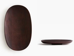 Plateau de service rectangulaire moderne en bois écologique poli - Product Image 5