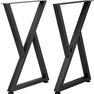 Patas de Escritorio de 28x18 Pulgadas, Capacidad de Carga de 1000 Libras, Juego de 2 Patas de Mesa Metálicas en Forma de X, Piezas de Muebles Resistentes con Recubrimiento en Polvo EDPTBL001 - Product Image 2