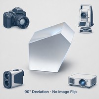 Pentaprisme optique BK7 personnalisé pour viseur d'appareil photo, télescope et instruments de topographie