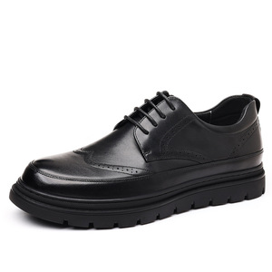 Zapatos de vestir de cuero para hombre de alta calidad, antiarrugas, impermeables, fáciles de limpiar, duraderos, para oficina, bodas y uso diario. - Product Image 6
