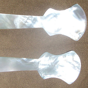 ช้อนจาก Mop SHELL อินโดนีเซียเปลือกหอยเครื่องประดับช้อนและส้อมแรงจูงใจสีขาว - Product Image 1