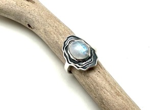 925 Sterling Silver Moonstone Gemstone Ring Jewelry Handmade Silver Boho Style Ring Jewelry For Women Wedding Gift For <b>Wife</b> - Product Image 4