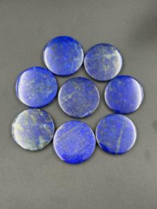 AAA + 100% Cabochon d'opale naturelle taille personnalisable forme ronde Lapis Lazuli pierre précieuse en vrac couleur bleue pour la fabrication de bijoux - Product Image 4