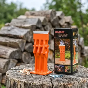 Orange Kindling Splitter <b>Log</b> Kindling Separator Firewood Splitter for Camping Wood Stove - Product Image 1