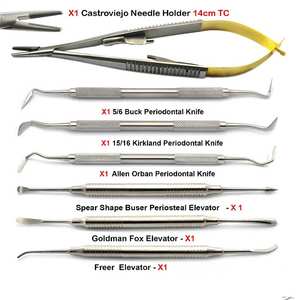 Instruments de chirurgie dentaire et buccale, orthopédiques, pour implants parodontaux, écarteurs périostiques, kit de scalers, réutilisables, de qualité médicale pour chiens - Product Image 6