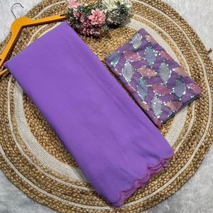 Chemisier en soie indien traditionnel Georgette rangoli Saree et Banglori en soie avec belle séquence et travail multi Codding - Product Image 6