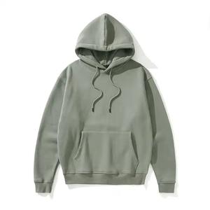 Nouveaux sweats à capuche brodés pour hommes, vêtements décontractés d'hiver, 100% coton polaire, impression personnalisée, techniques de teinture unie - Product Image 1