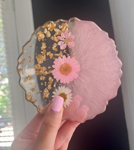 Posavasos de resina de la mejor calidad, posavasos de resina con forma de Color de tamaño personalizado, decoración de lujo hecha a mano de alta calidad para el hogar, Hotel, cocina - Product Image 5