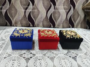 Best Price High Demand MDF Silk Girls' Jewelry Box Zardozi Art <b>Jewellery</b> <b>Storage</b> for Gifting From India - Product Image 5