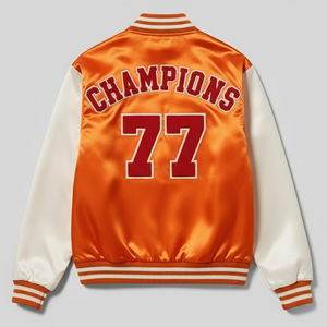 Factory Manufacturing <b>Lightweight</b> And Comfortable <b>Men</b> Satin <b>Jacket</b> Custom Chenille Embroidered Man Varsity Satin <b>Jacket</b> - Product Image 2