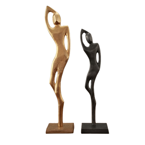 Escultura decorativa de Metal de lujo, pieza de arte moderno para el hogar y la Oficina, artesanía de Metal de alta calidad para sala de estar y dormitorio - Product Image 5
