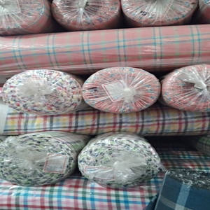 Tissu de chemise à carreaux en coton 100% pré-rétréci, fabriqué en Corée, respirant, léger, résistant à la décoloration, lot en stock - Product Image 6