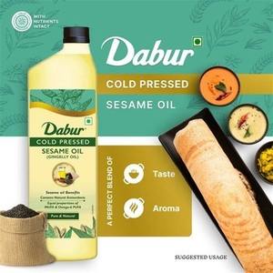 Huile de sésame pure pressée à froid Dabur à base de plantes, huile 100% naturelle pour une cuisine saine, une nutrition et un bien-être quotidien - Product Image 3