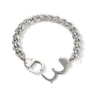 Bracelet à breloques en acier inoxydable Jeulia pour homme, design menottes - Style géométrique classique vintage - Product Image 3