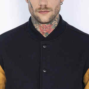 Chaqueta Universitaria Unisex Personalizada al por Mayor, Ropa Deportiva con Letras para Hombre, Talla Grande, Impermeable, Tejida, de Invierno - Product Image 4