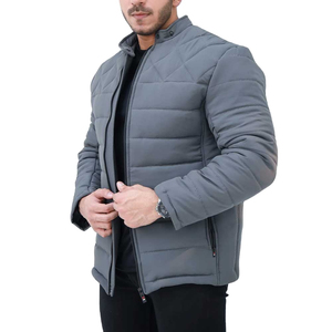 High Quality Men Canvas Puffer <b>Jacket</b> Hooded <b>Heated</b> Winter Wear Custom Logo Cotton Lining Silk Lining - Product Image 5
