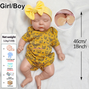 Muñecas Reborn Promocionales <span class=keywords><strong>de</strong></span> Silicona Suave y Flexible <span class=keywords><strong>de</strong></span> 18", Cuerpo Blando con Peso, Juguetes para Niños, Colección <span class=keywords><strong>de</strong></span> Arte - Product Image 3