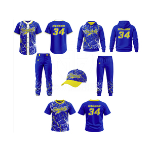 Kit d'uniformes de baseball personnalisés pour les joueurs jeunes et adultes, vêtements d'équipe imprimés sur mesure, kit d'uniformes de baseball - Product Image 4